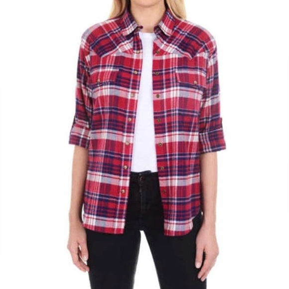 Jachs Girlfriend Flannel Shirt, Variety (M, Light Red) - Picture 8 of 15